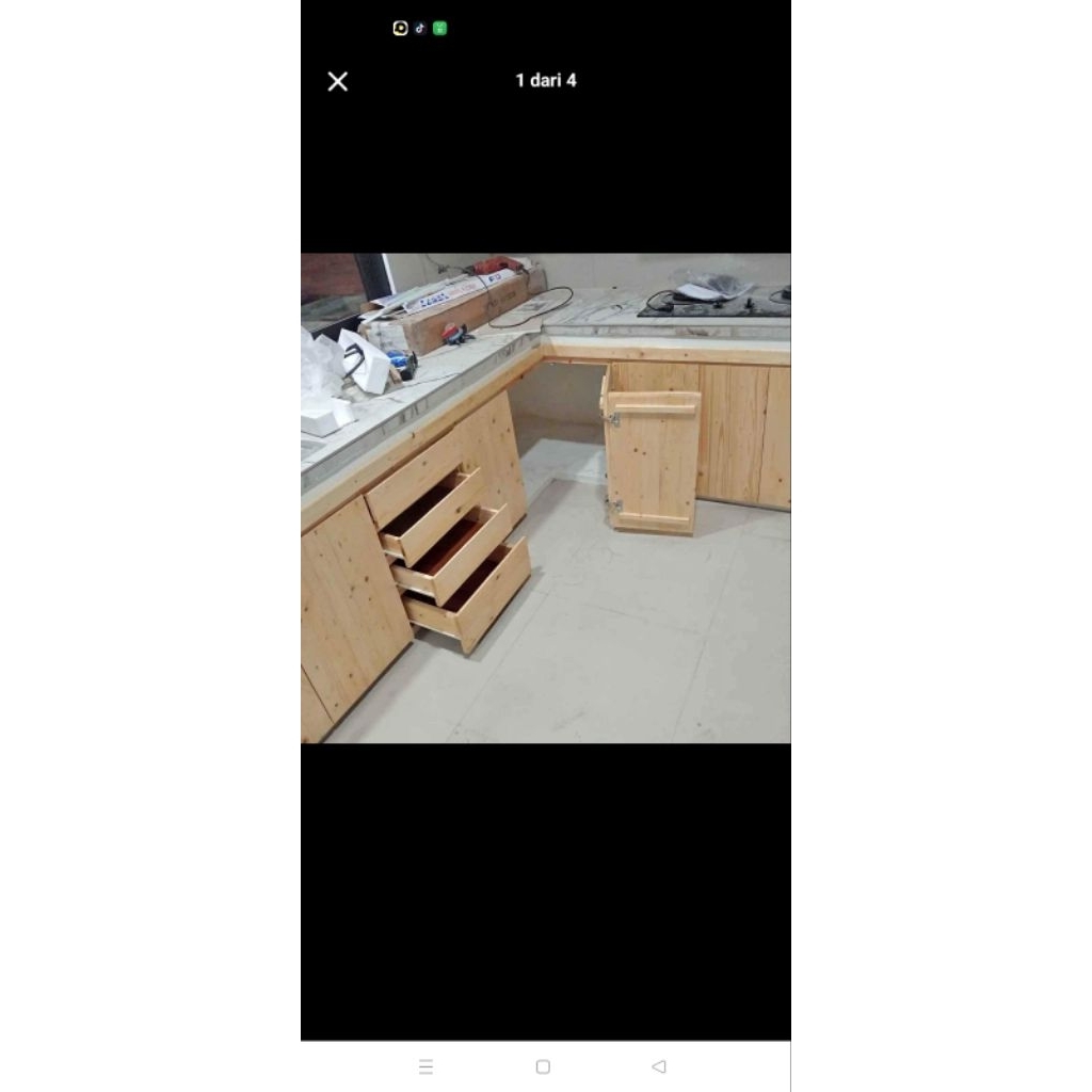 kitchen set bawah minimalis modern terbaru bhn kayu jati Belanda