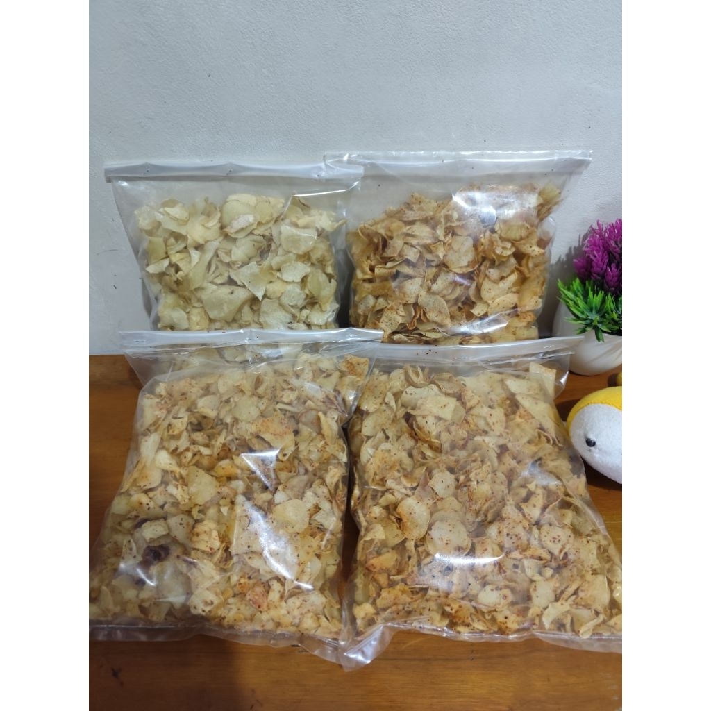 

Keripik Talas Pedas Asin 1kg