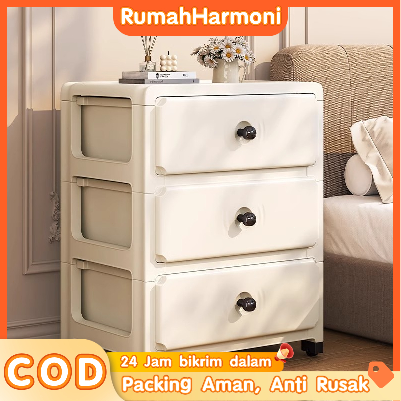 Ladi jenis lemari simpanan lemari plastik multi lapisan pindah klip lemari rumah tidur sempit tempat