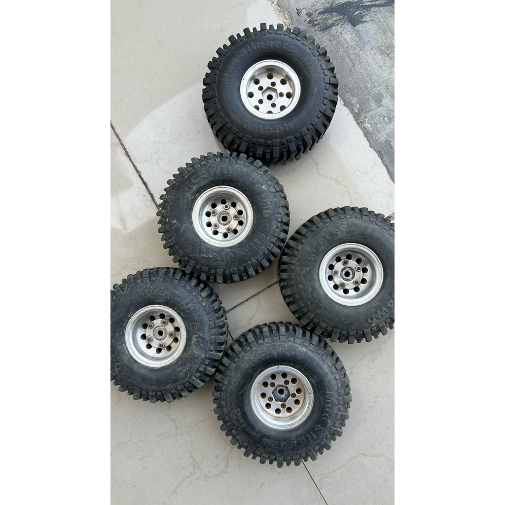 rc 1/10 velg beadlock alumunium custom om noph + ban rc4wd 120mm