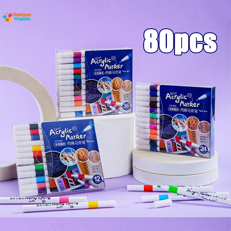 

Spidol Acrylic Painter Acrylic Marker Set Spidol Akrilik DIY Painting Spidol Pastel Pulpen Drawing Warna
