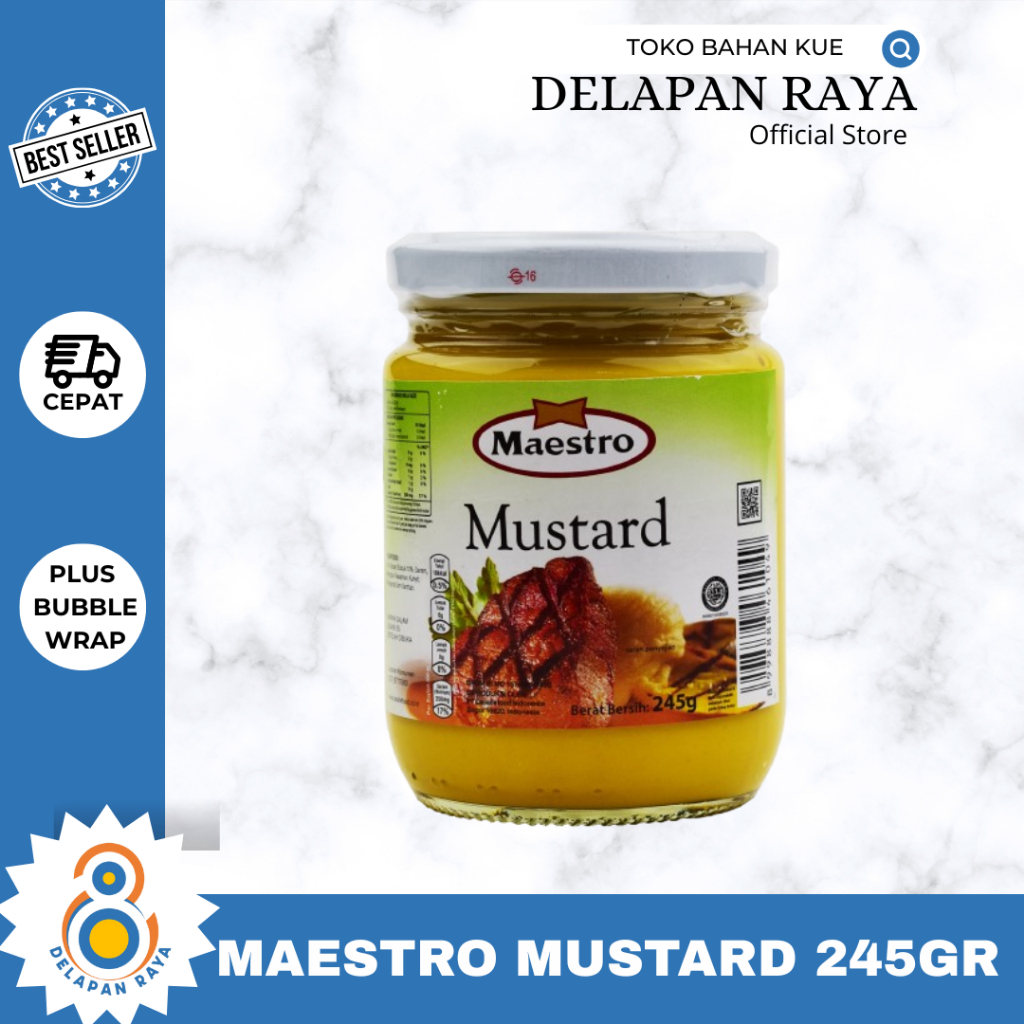 

Maestro Mustard Sauce 245gr / Saus Mustard Premium -8Raya