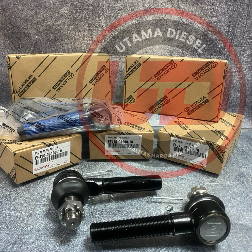 Tie Rod 1set Kanan Kiri Toyota Dyna HT125 HT130 Japan (EFJ10-06100/EFJ10-06110)
