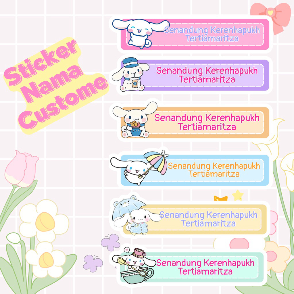 

Sticker Custome Nama 3 (ISI 20 pcs)