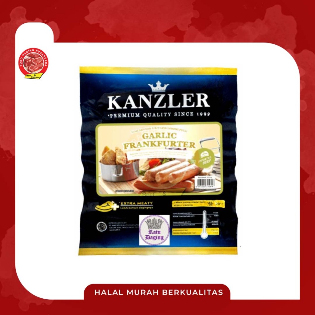 

KANZLER GARLIC FRANKFURTER 300GR