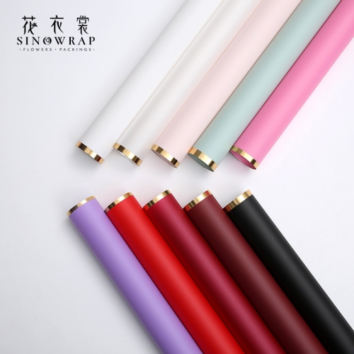 

KERTAS BUNGA HXQ001 LIST GOLD 20 LEMBAR / FLOWERS WRAP/ PEMBUNGKUS KERTAS BUNGA WATERPROOF