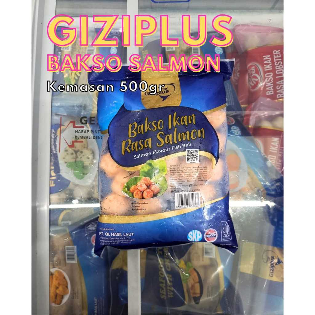 

Frozenfood GIZIPLUS Bakso Ikan Rasa Salmon 500gr