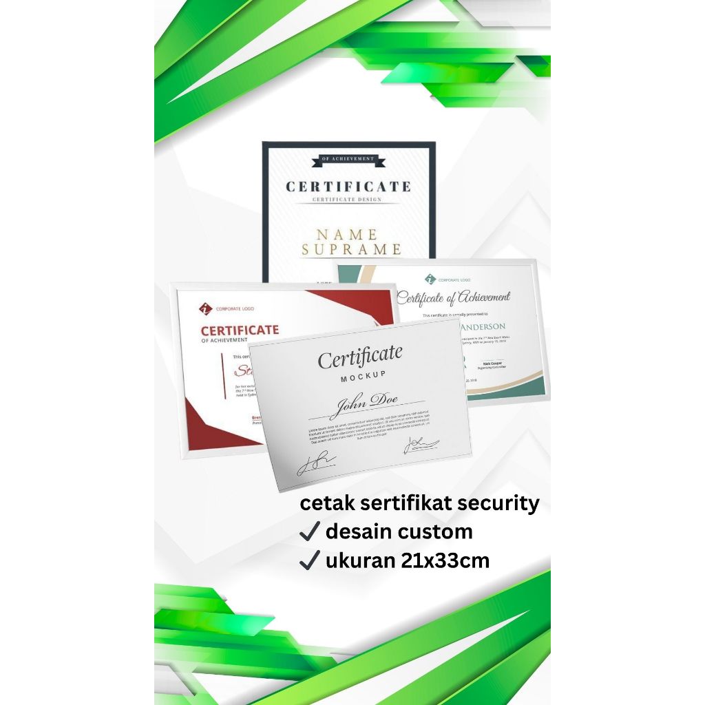 

Custom sertifikat piagam ukuran F4