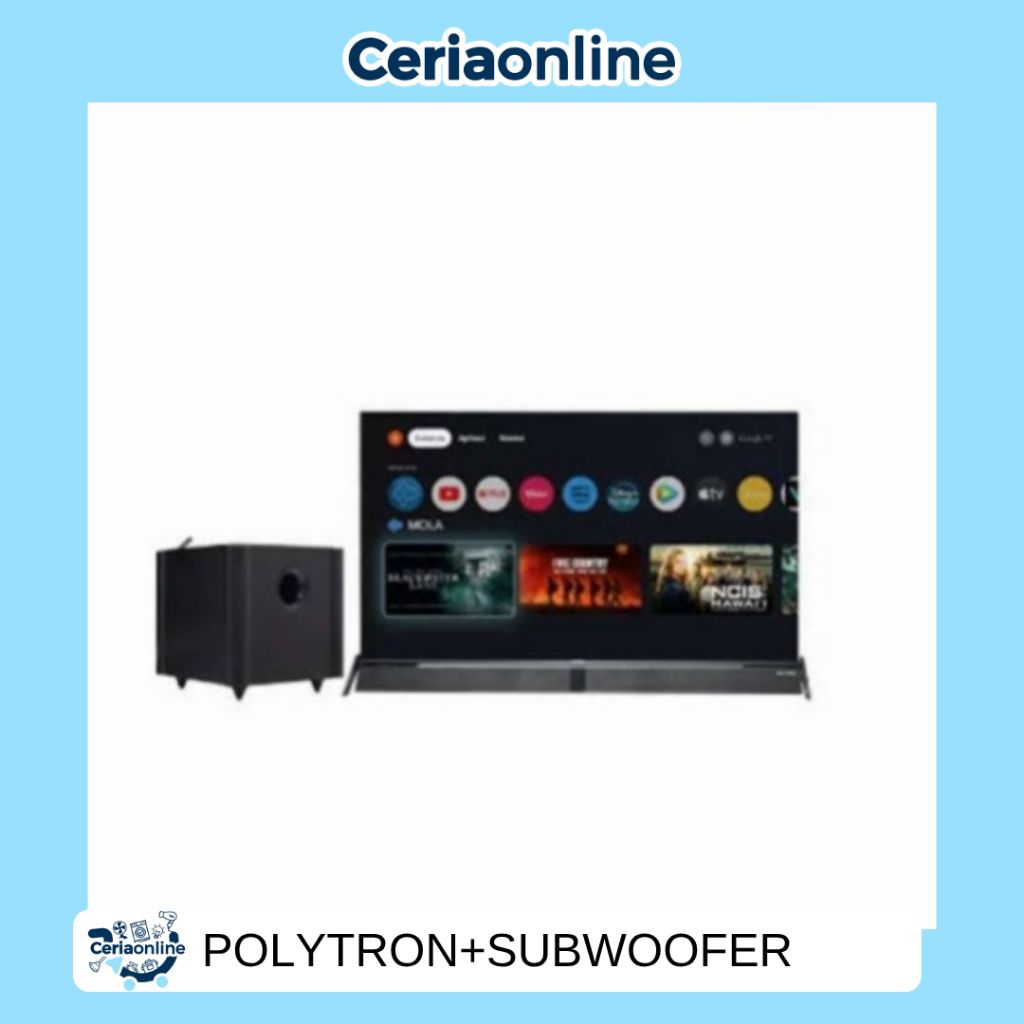 Tv Led POLYTRON 32 Inch Android BG5058 Soundbar + Subwoofer