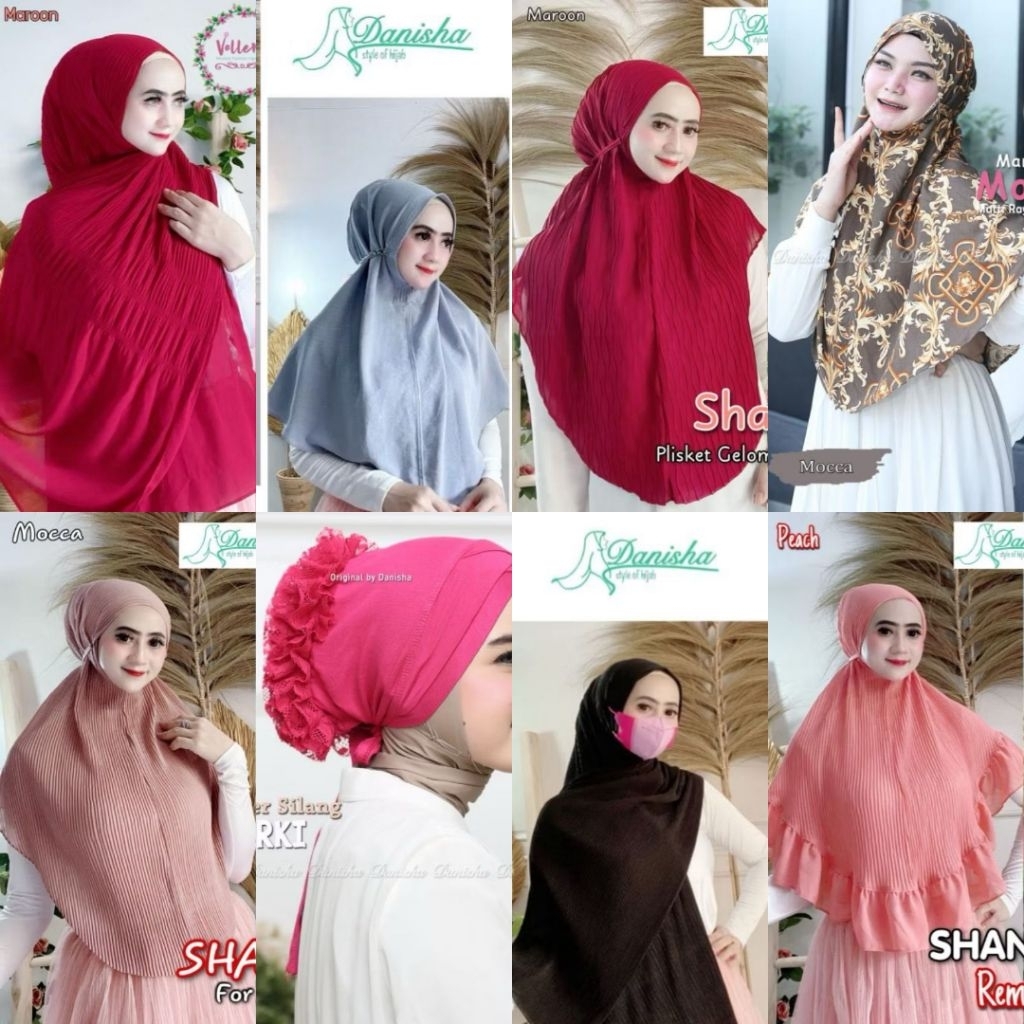Hijab Pastan Shanum Rempel Plisket Ori Danisha Hijab