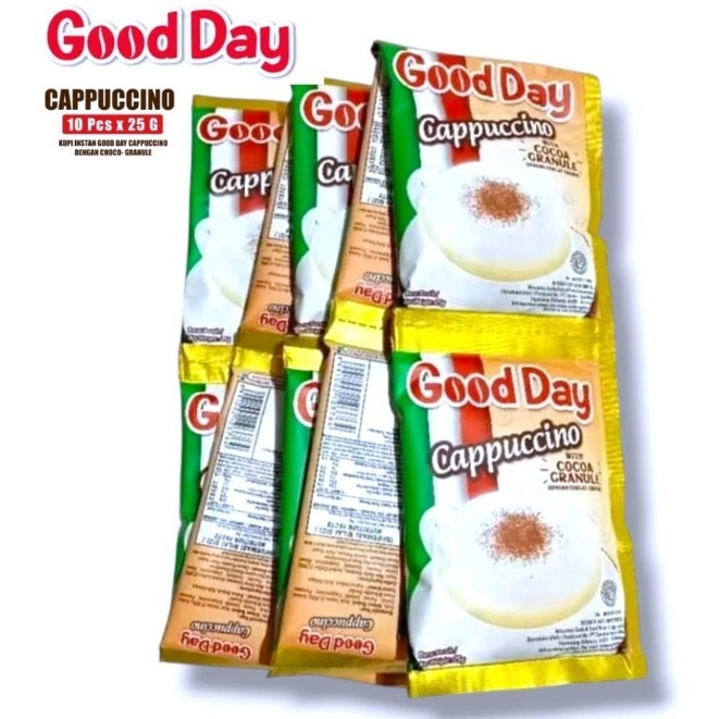 

(10 SACHET) ^ KYRA ^ Good Day Kopi Instant Cappucino Capucino Minuman Bubuk Coklat Granule Sachet