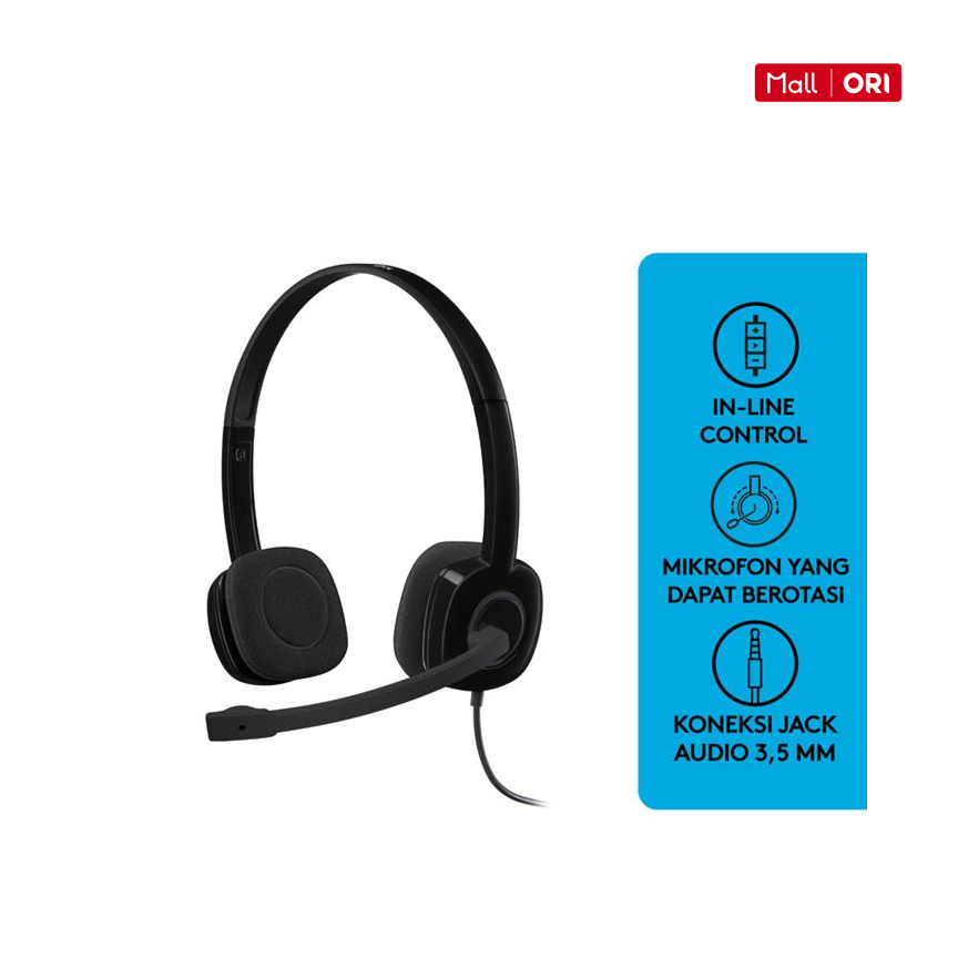 LOGITECH H151 HEADSET STEREO MIKROFON NOISE-CANCELLING