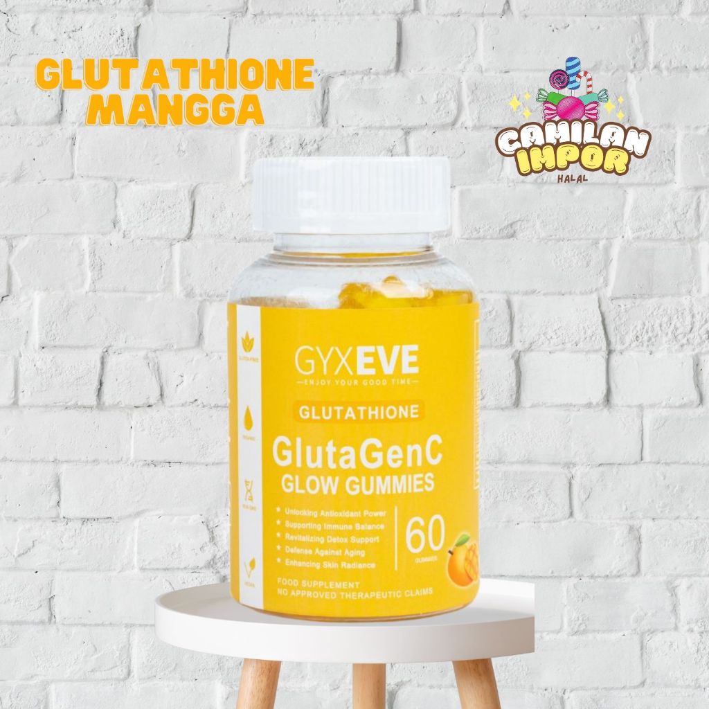 [ 100% HALAL ] Permen Gummy Suplemen Kecantikan Glutathione Mangga