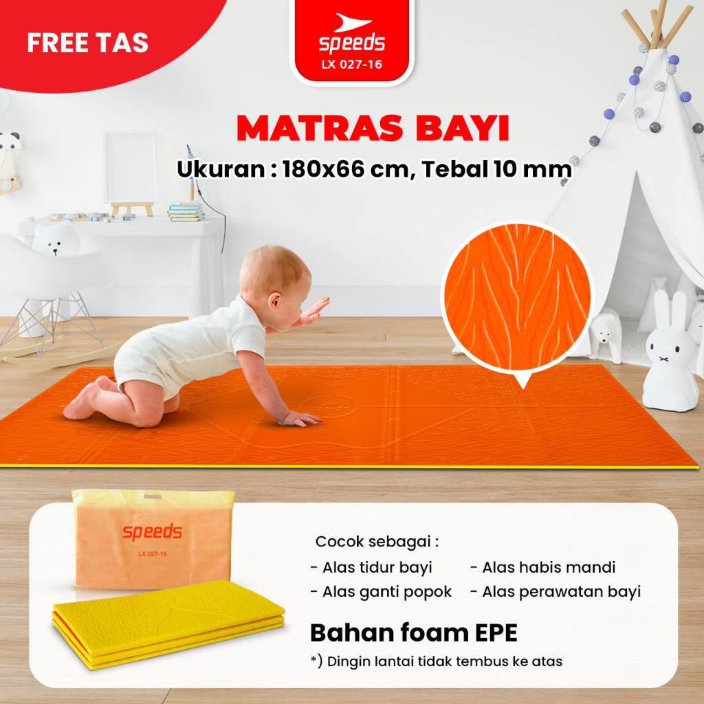 SPEEDS Matras Bayi Matras Camping Lipat Alas Camping Outdoor XPE Matras Empuk Tidur Duduk Kemah 027-