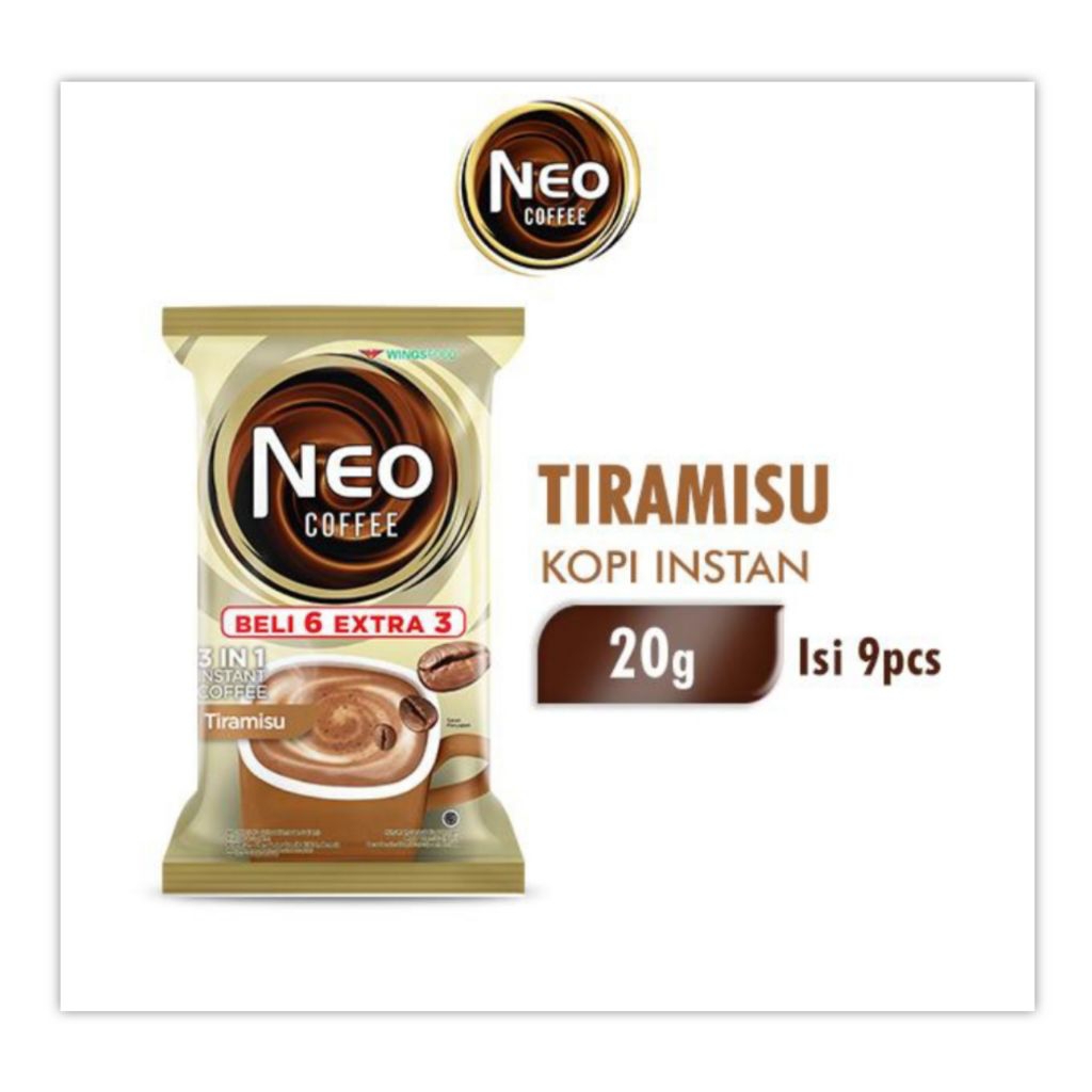 

Neo Coffee Tiramisu 9 sachet Kopi Instan