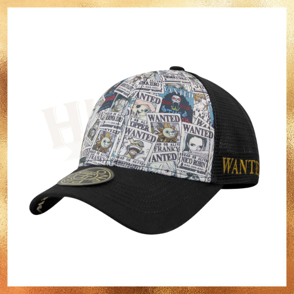 Topi New Era Angel x One Piece Wanted All Over Logo Exclusive Taiwan Oiriginal Hat