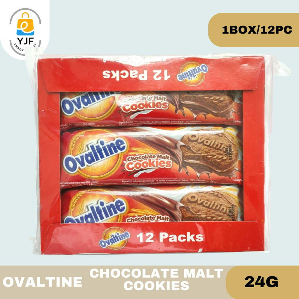 

Ovaltine Chocolate Malt Cookies 24g - 1BOX/12PC / Cookies Chocomalt / Cookies Chocolate