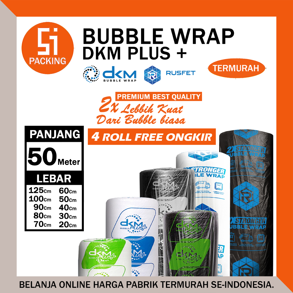 

Bubble Wrap DKM Plus Premium Quality Termurah Plastik Bubblewrap Packing Online Shop Per Roll