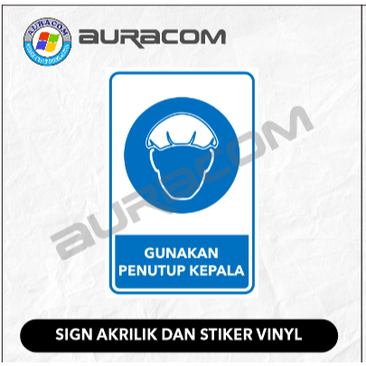 

SIGN AKRILIK & STIKER GUNAKAN PENUTUP KEPALA C-108