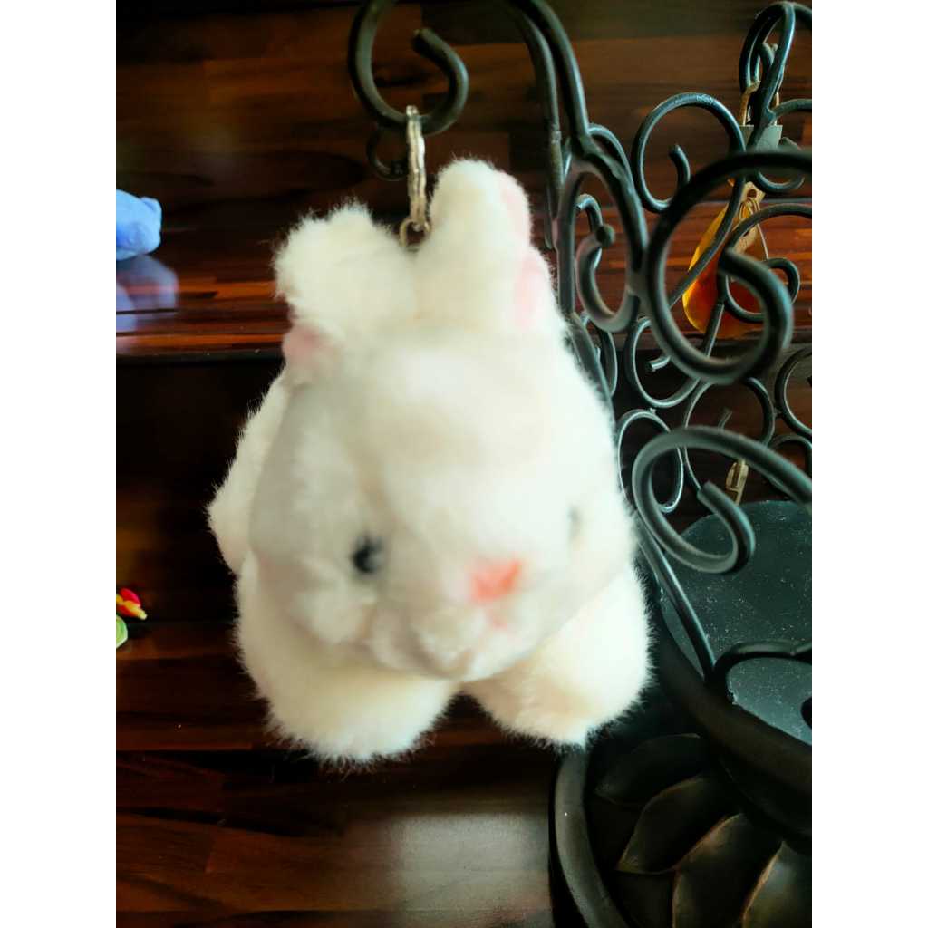 GANTUNGAN KUNCI TAS BONEKA LUCU KELINCI BULU HALUS