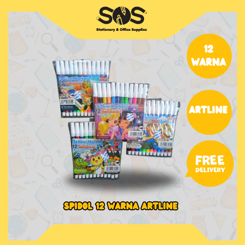 

Spidol 12 warna Artline