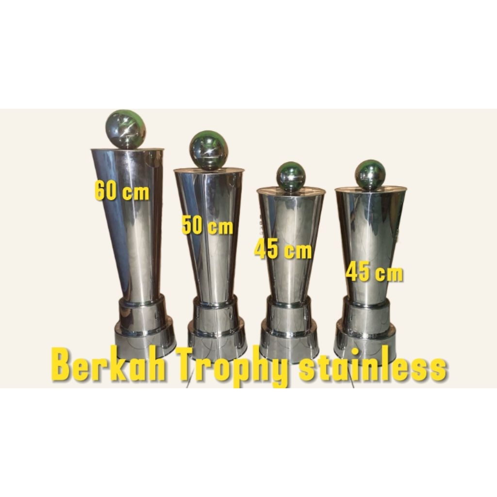 Piala stainless bola set 1234