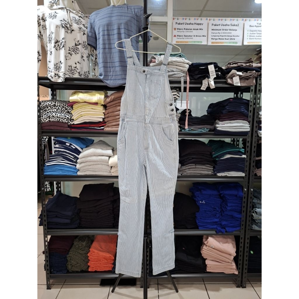 Celana Overall Jumpsuit Kodok Monyet Pria Wanita Long Pants Pria Jeans Cotton Katun