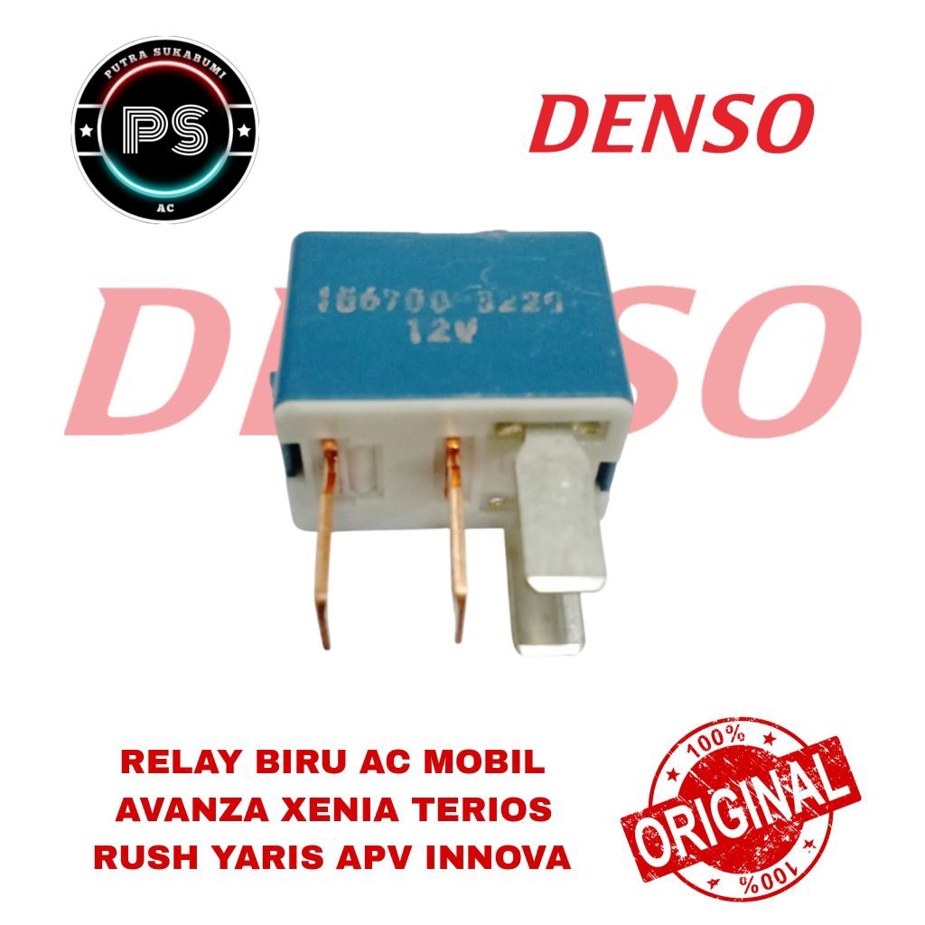RELAY BIRU AC MOBIL AVANZA XENIA TERIOS RUSH APV YARIS INNOVA ORIGINAL DENSO