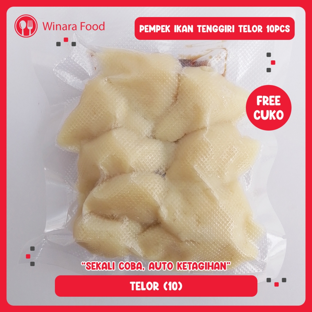 

Pempek Ikan Tenggiri Telor isi 10 pcs - Pempek Tenggiri - Pempek Palembang - Pempek Cuko Sedap