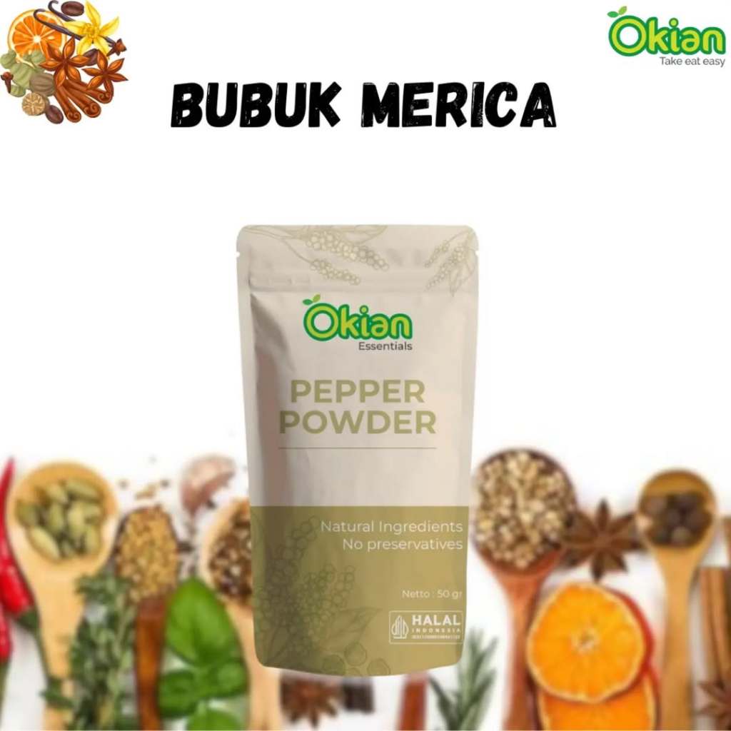 

Okian Merica Bubuk 50gram 100% Merica Asli