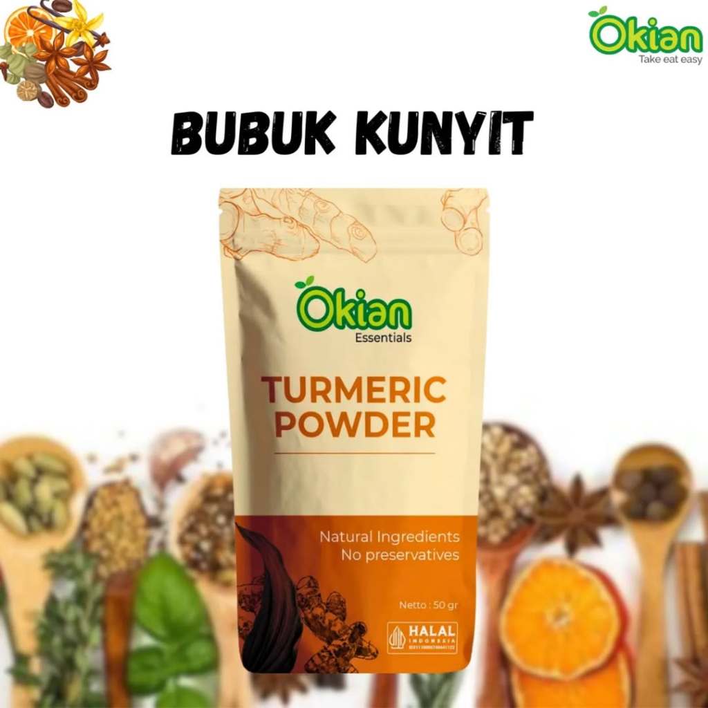 

Okian Tumeric Powder 50gram 100% Kunyit Asli (Ekstrak Kunyit Bubuk)