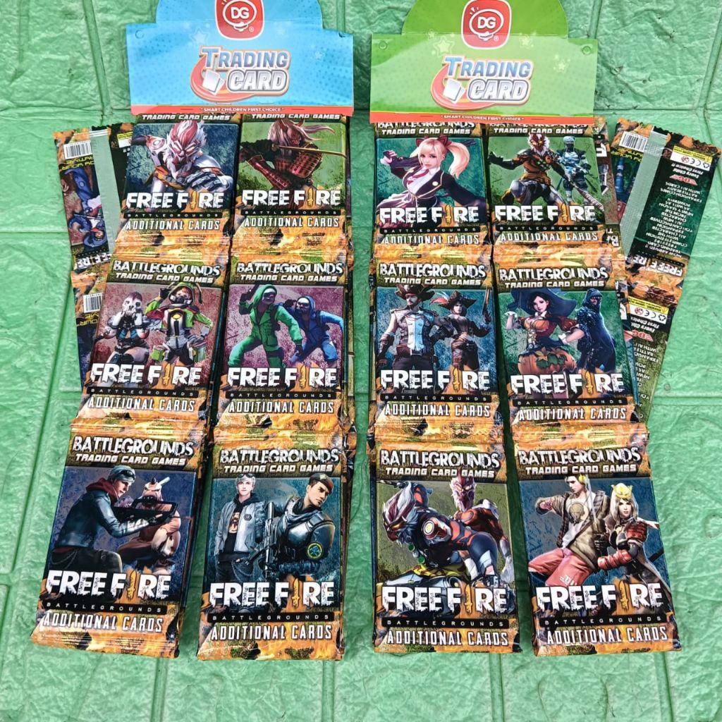 Paket 12 sachet Kartu Foil FF ML Boiboiy Naruto Pokemon DG Trading Card Game 120pcs