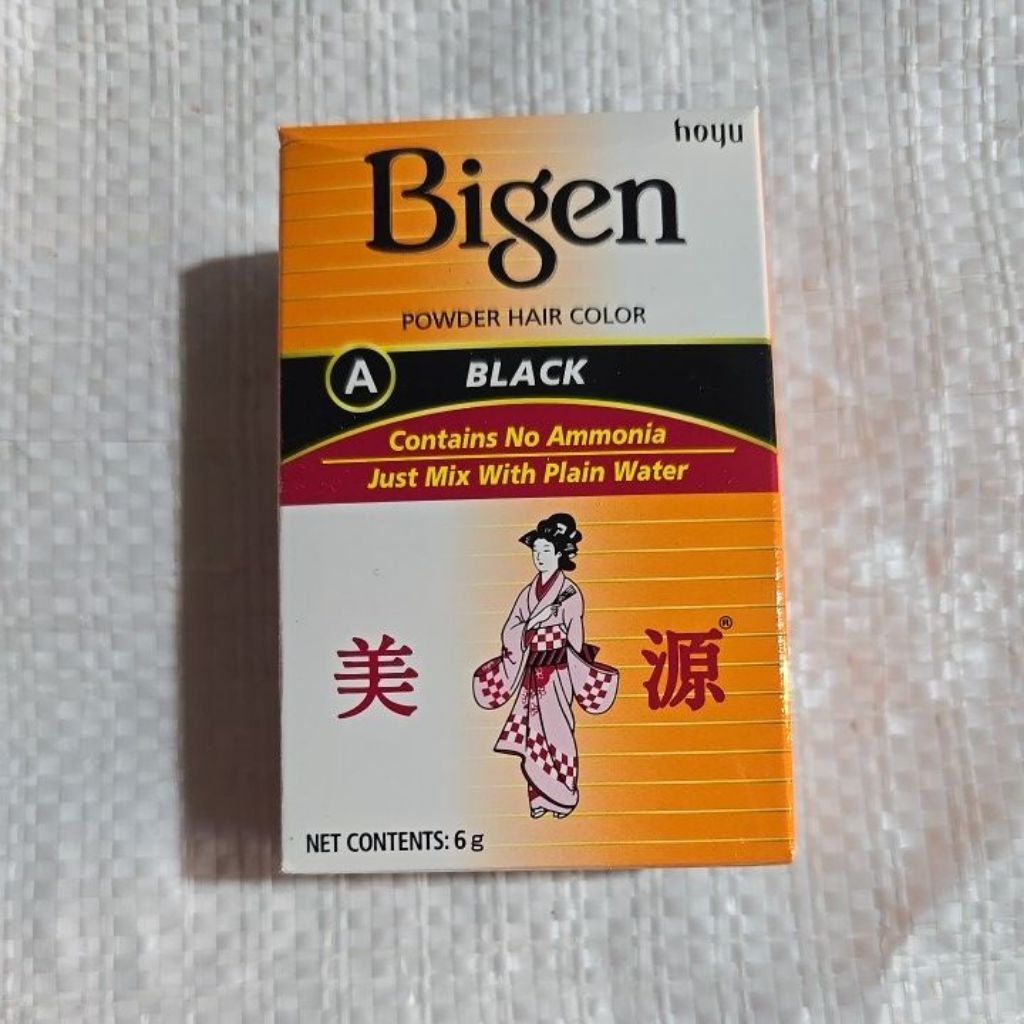 Semir rambut hitam bigen black 6g bubuk