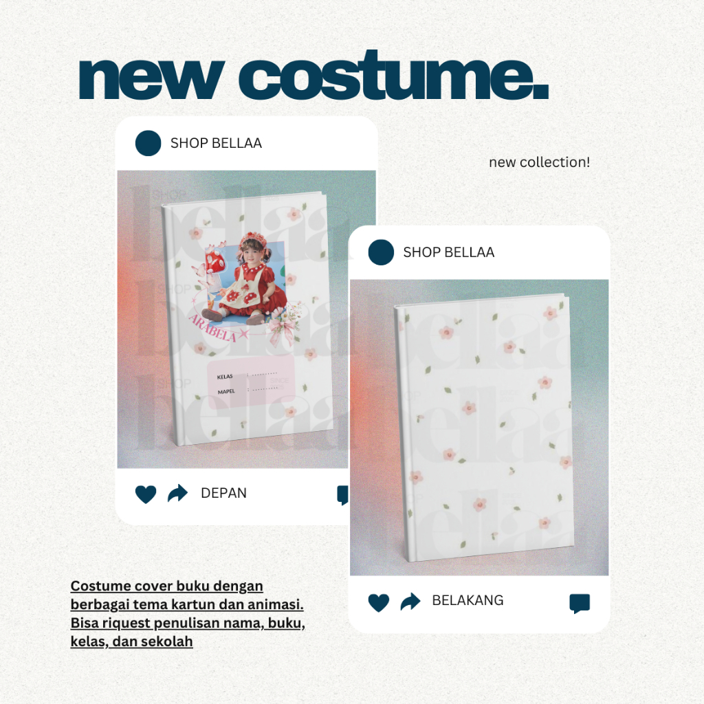 

COSTUME COVER BUKU LUCU & UNIK UNTUK ANAK - PAUD, SD, SMP, SMA (bagian 7 #3)