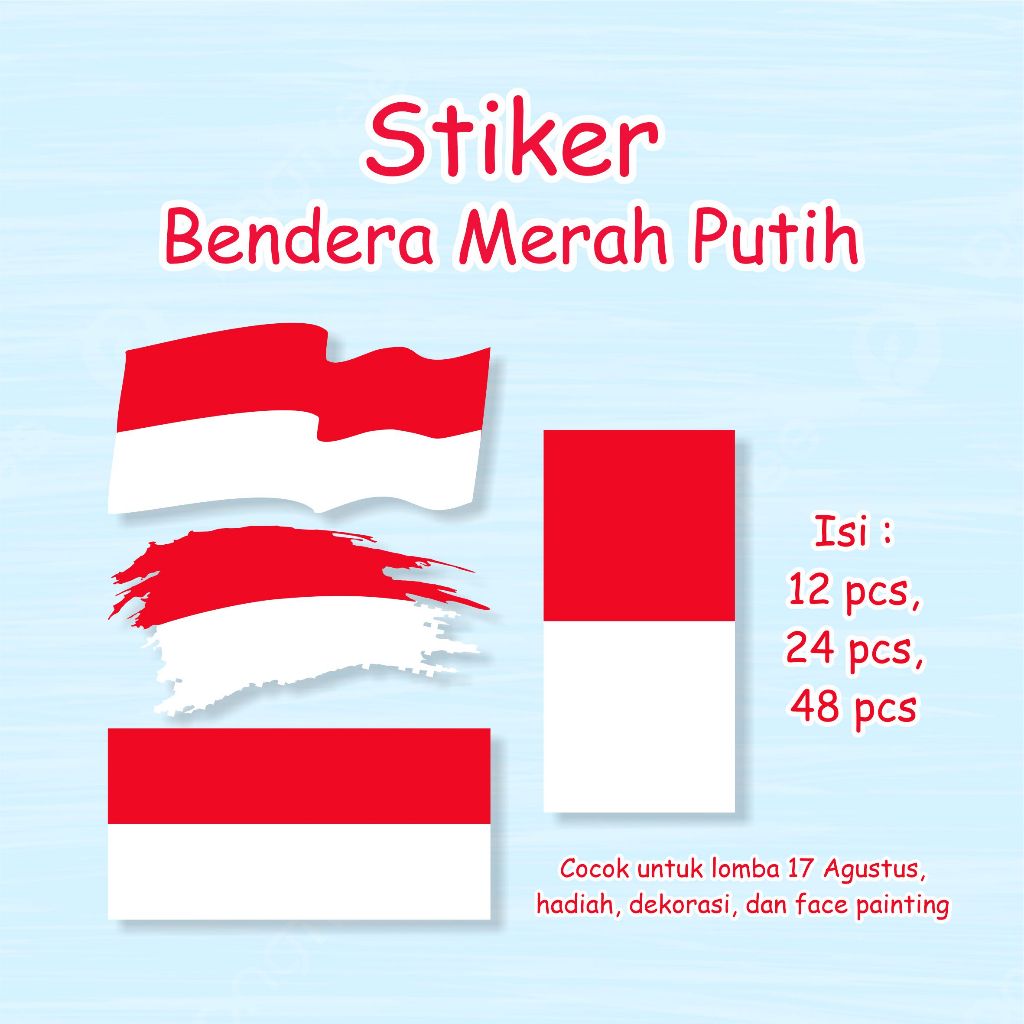 

Stiker Bendera Merah Putih 17 Agustus Mini – Stiker Kemerdekaan, Dekorasi Lomba HUT RI