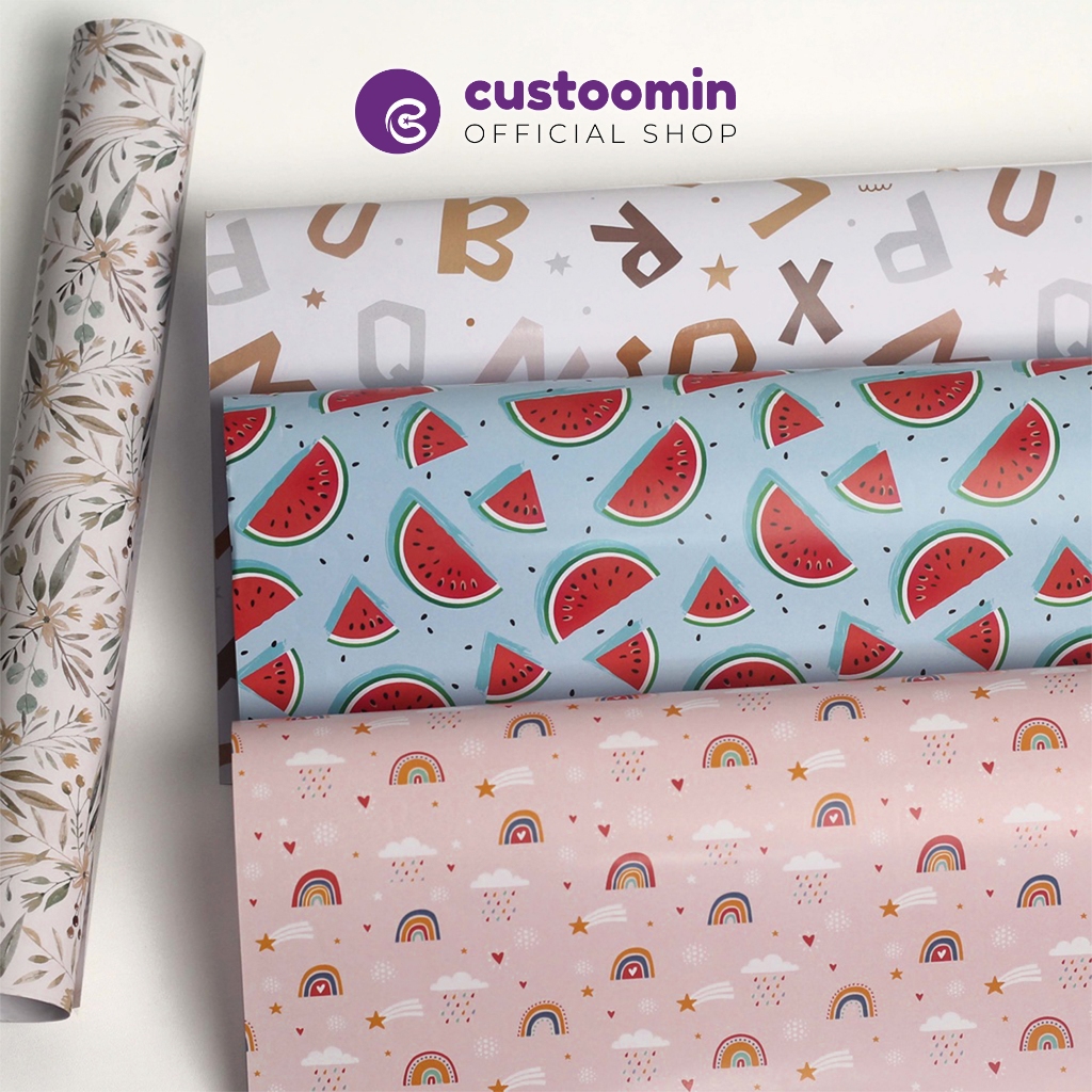 

Kertas Kado #Dainty (Ukuran 52x72 cm & 32x48,5 cm) - Gift Paper - Wrapping Paper - Unique Paper - Custoom.in