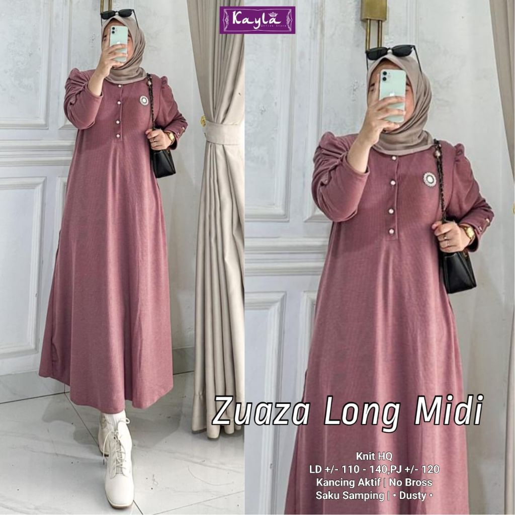 MIDI DRESS ZUAZA BY KAYLA Longdress Premium Longdress jumbo // ASKA SET OVERALL BY BILLAL