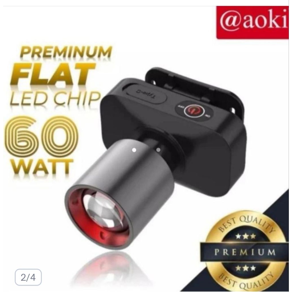 Senter Kepala Headlamp LED
Zoom 60 Watt AOKI AK 3685A Putih AK 3686K KUNING - AK 3686K Kuning