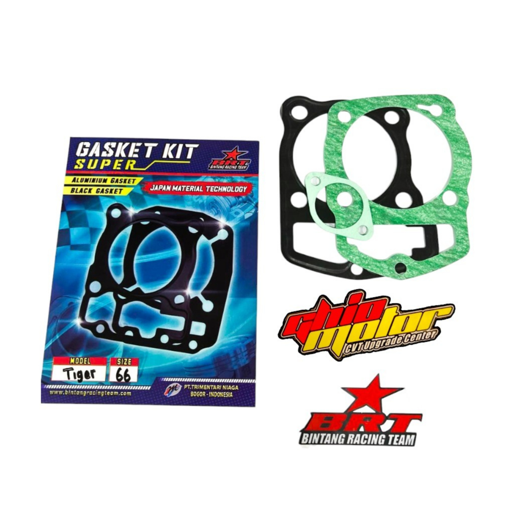 GHIO MOTOR - PAKING BRT GASKET PAKING BLOK & HEAD BRT TIGER 66