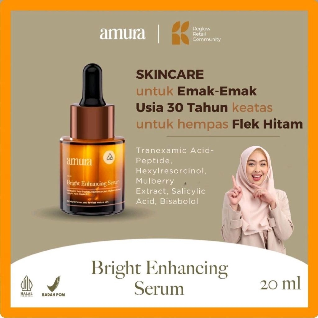 Skincare Amura Spesialis Atasi Flek Dan Kerutan | Bright Enhancing Serum | Spotless Radiance Dark Sp
