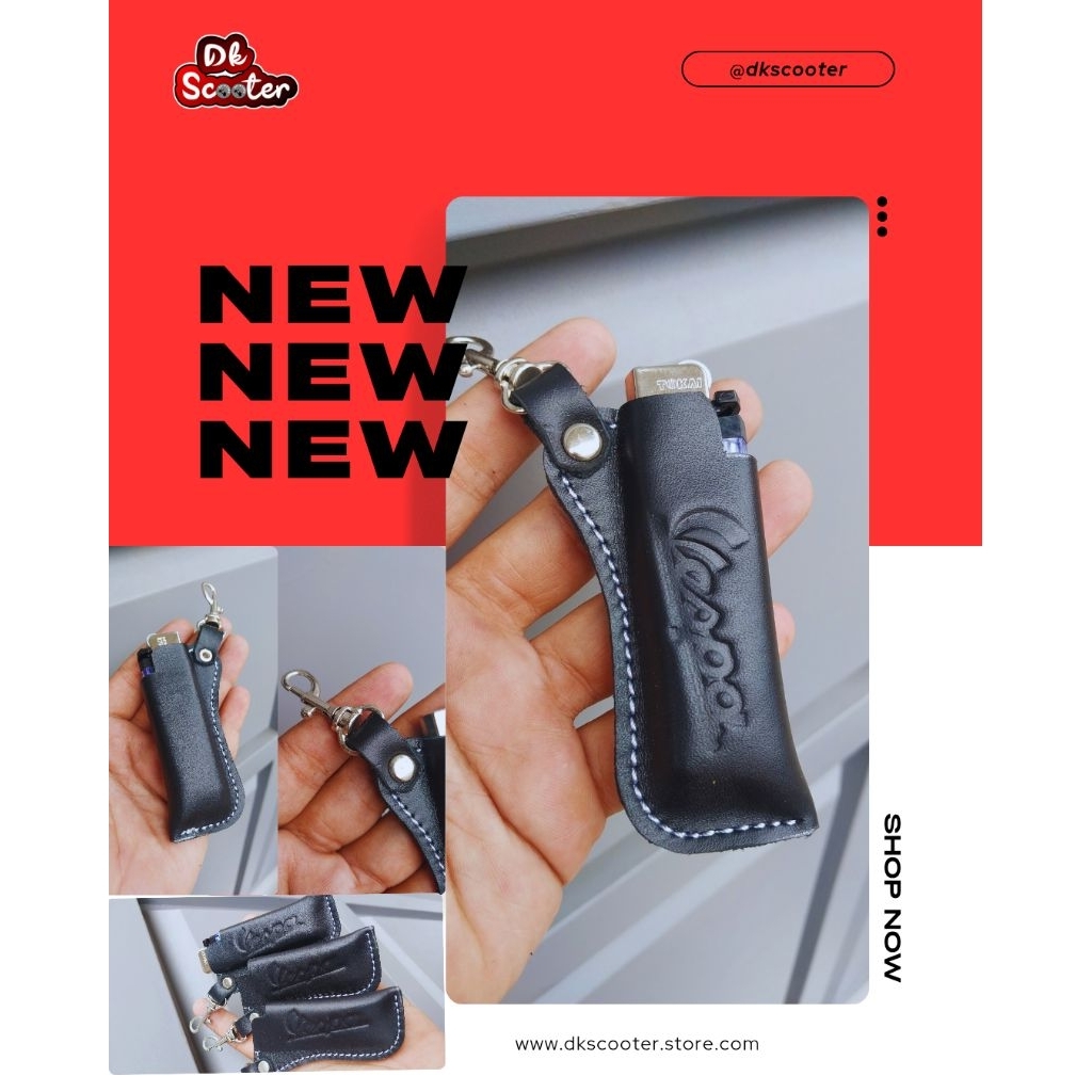 Tempat Korek Bensin Vespa Hitam