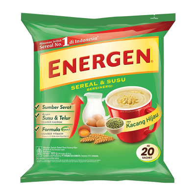 

Energen Minuman Sereal Kacang Hijau 20 x 30 g