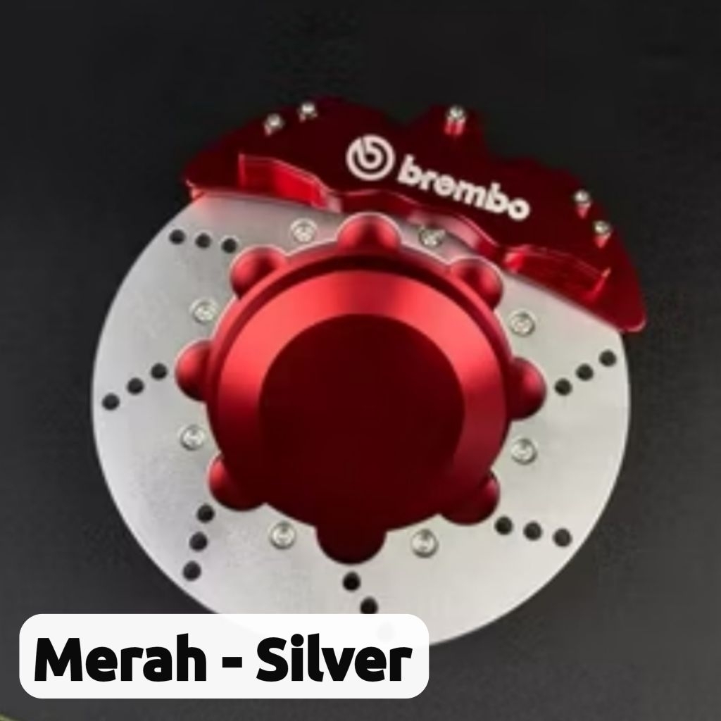 Asbak Replika Big Brake Kit Rem Disk Kaliper Bahan Metal Premium - Merah Silver