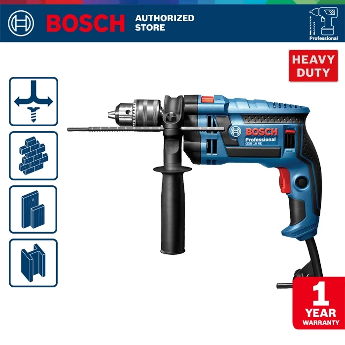 Bosch Impact Drill / Bor Tangan Listrik Impact 750Watt 13mm GSB 16 RE