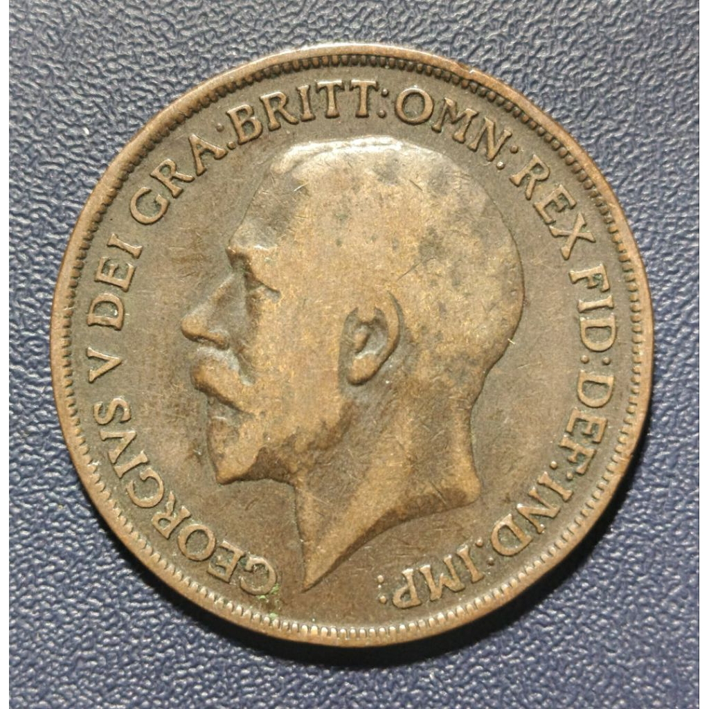Koleksi Koin united Kingdom 1 Penny George V Tahun 1917