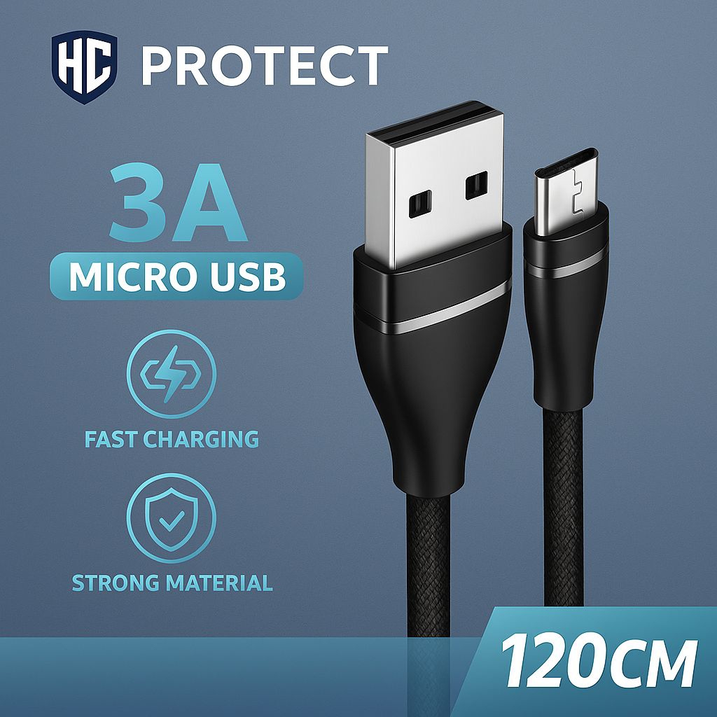 Kabel kivee Data Micro USB 3A Fast Charging 120cm – Kuat & Tahan Lama