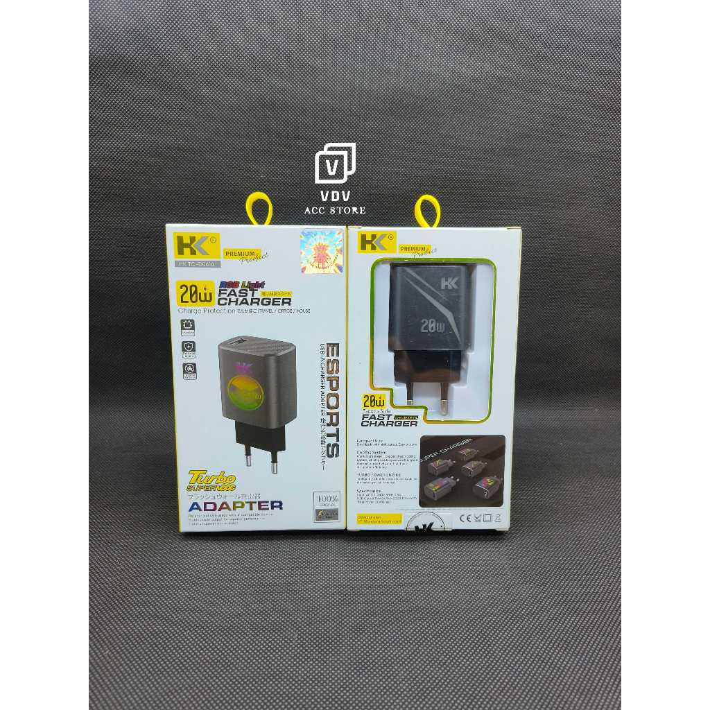 BATOK / ADAPTER CHARGER HK D061A FAST CHARGING 20W USB POWER ADAPTER