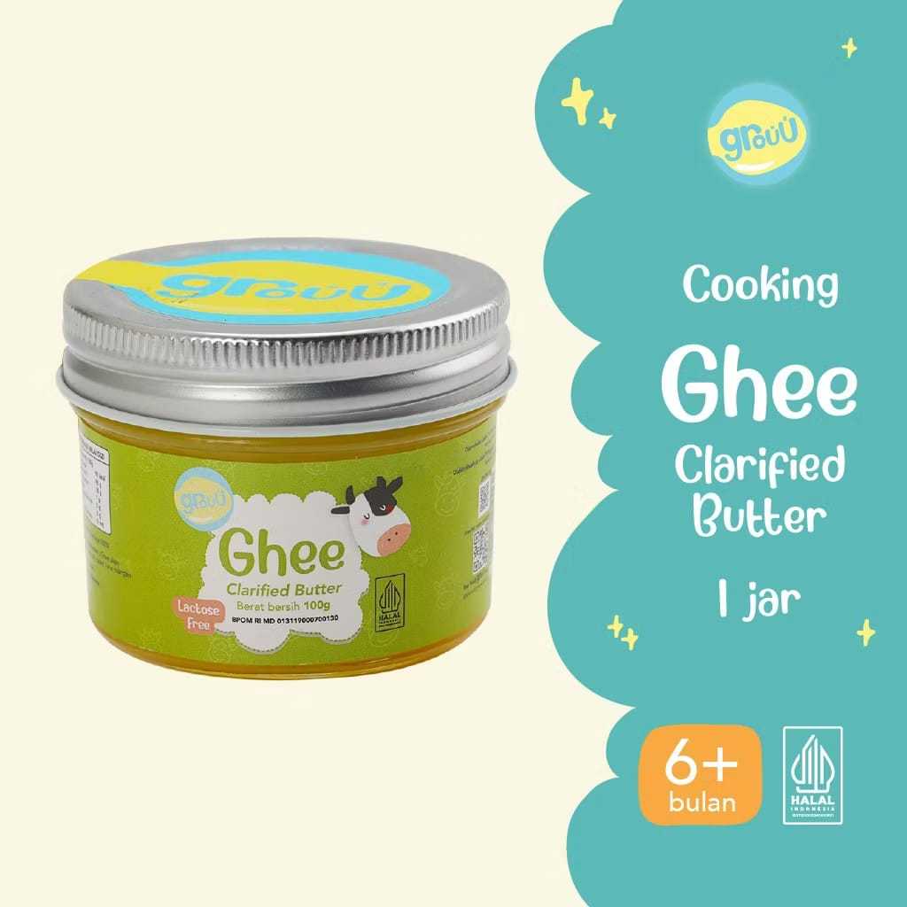 

Grouu - Grassfed Ghee Butter (Mentega rendah laktosa) - BB Booster MPASI - NO MSG