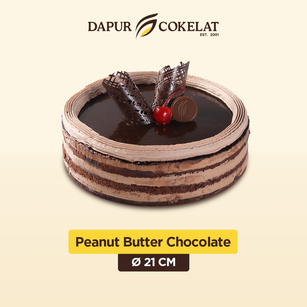 

DAPUR COKELAT - Peanut Butter Chocolate Cake D 21 | Kue Cokelat dengan Isian Selai Kacang yang Manis Gurih