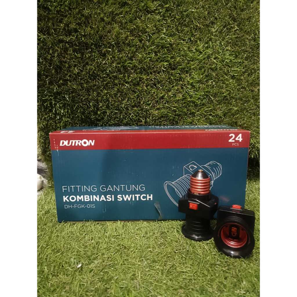 Per  10 Pcs DUTRON Fitting Lampu Kombinasi + Saklar / Fitting Gantung Kombinasi Switch